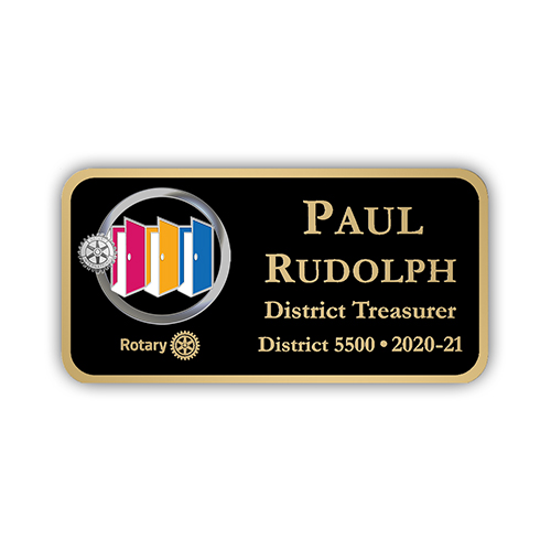 Rotary Theme Name Badge Rotary Club Supplies Russell Hampton Company